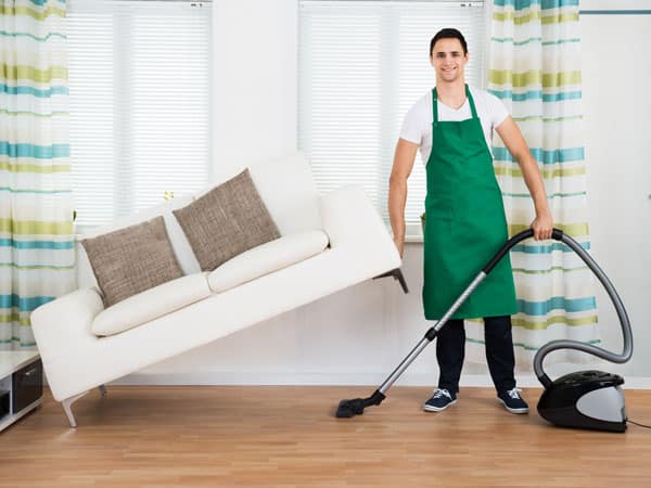 guy vacuum cleaning