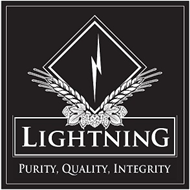 Lightning logo on a black background.