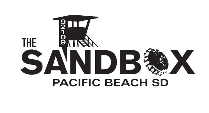 The sandbox pacific beach sd logo.
