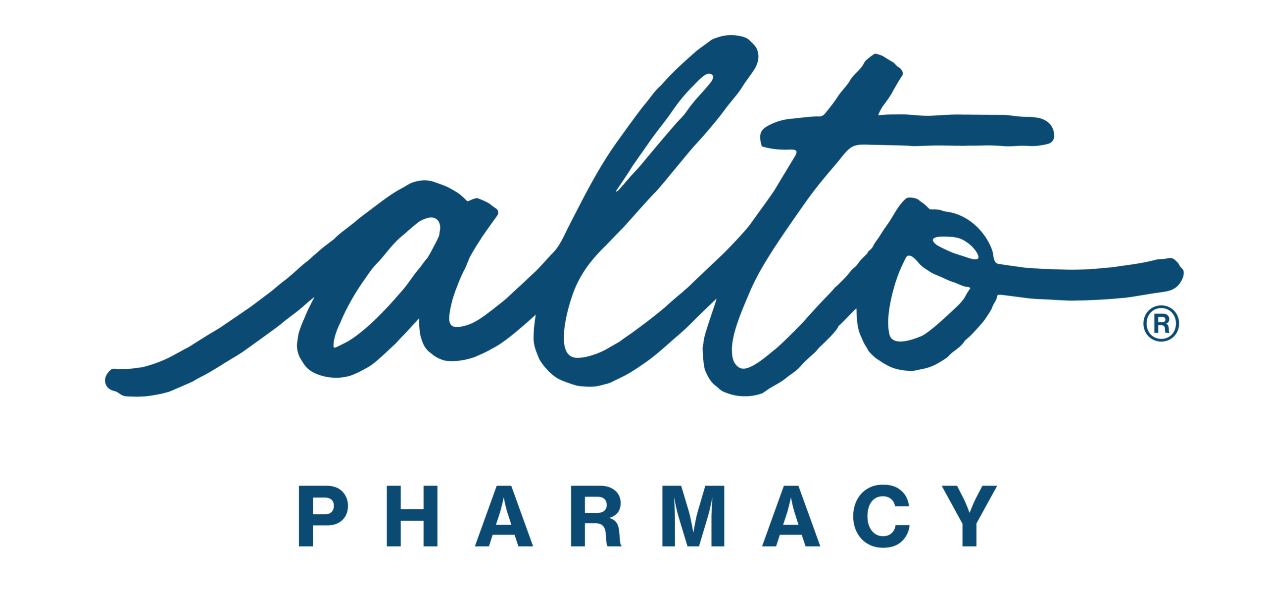 Alto pharmacy logo on a black background.