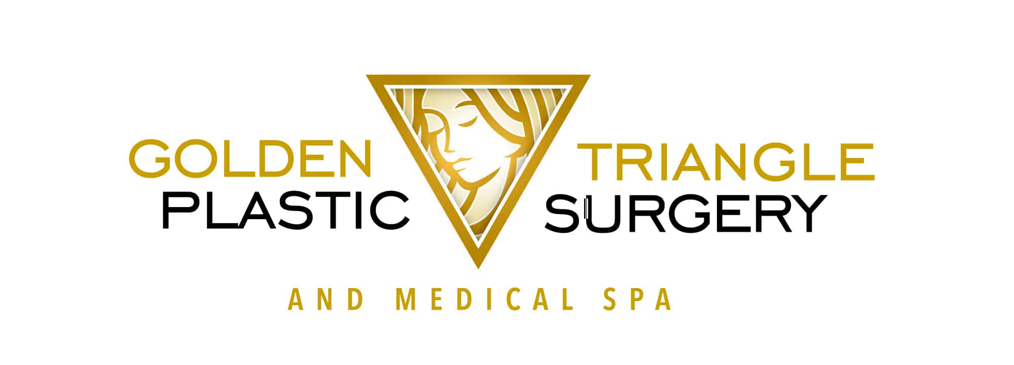 Golden triangle plastic surgery and medical spa logo.